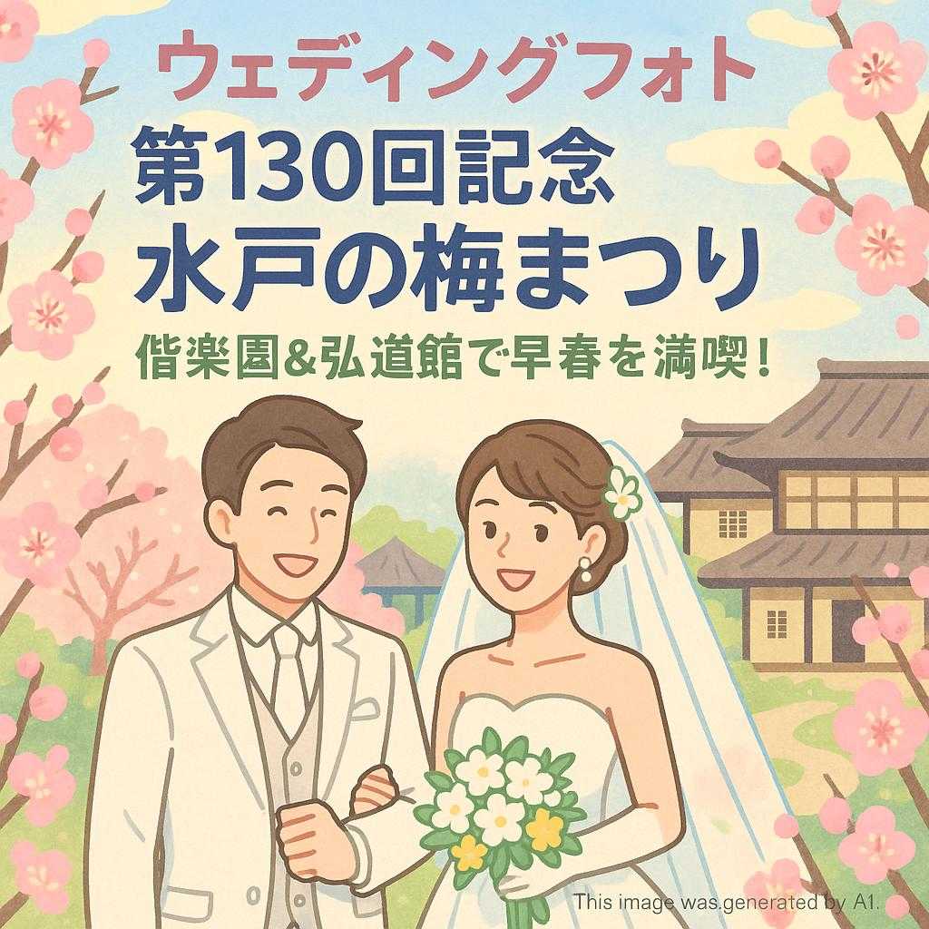ウェディングフォト「第130回記念 水戸の梅まつり」 偕楽園&弘道館で早春を満喫!