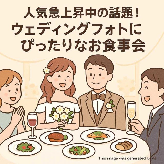 人気急上昇中の話題！ウェディングフォトにぴったりなお食事会