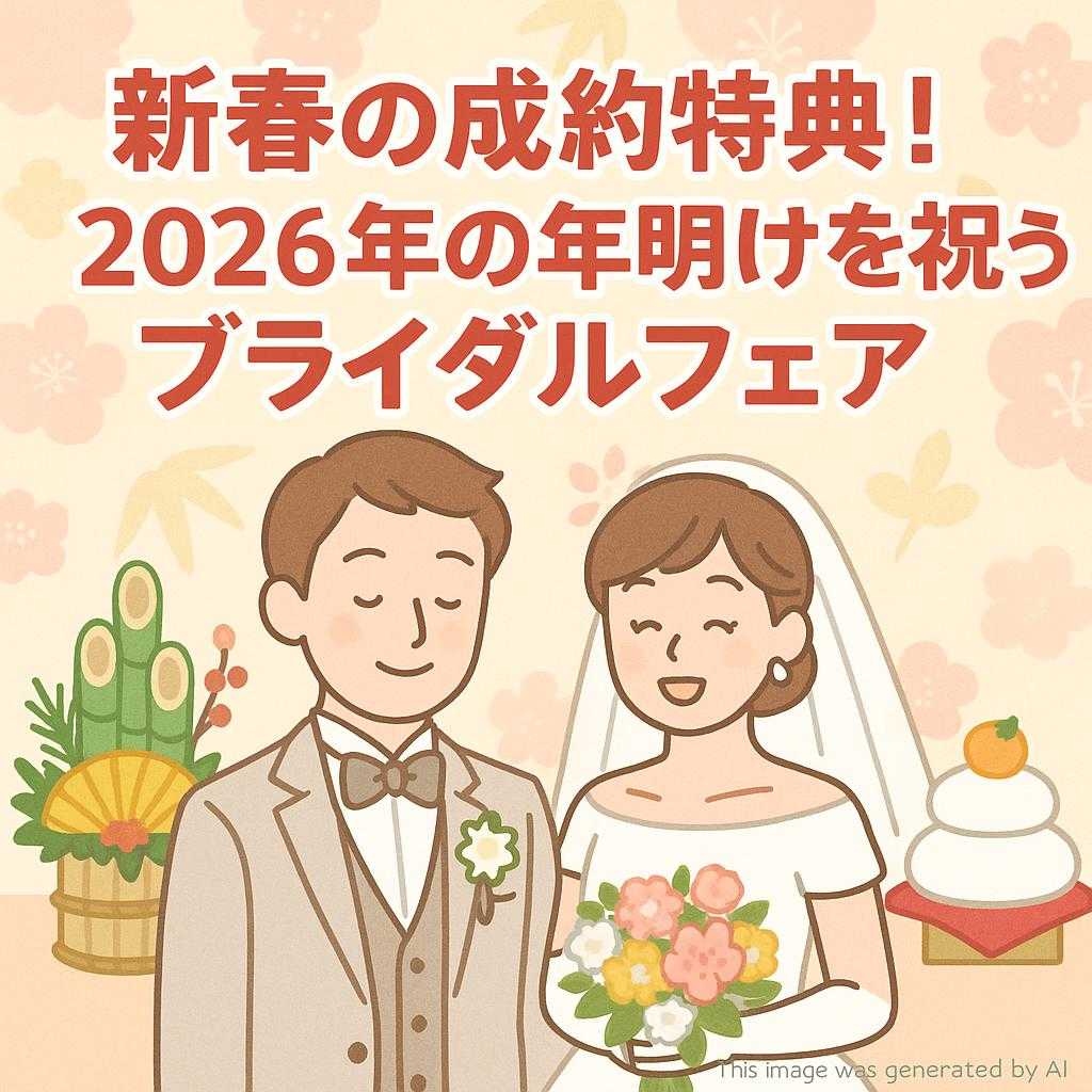 新春の成約特典!2026年の年明けを祝うブライダルフェア