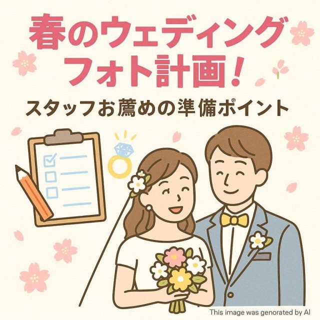 春のウェディングフォト計画！スタッフお薦めの準備ポイント