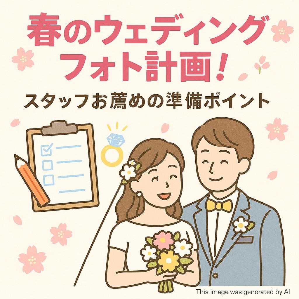 春のウェディングフォト計画！スタッフお薦めの準備ポイント