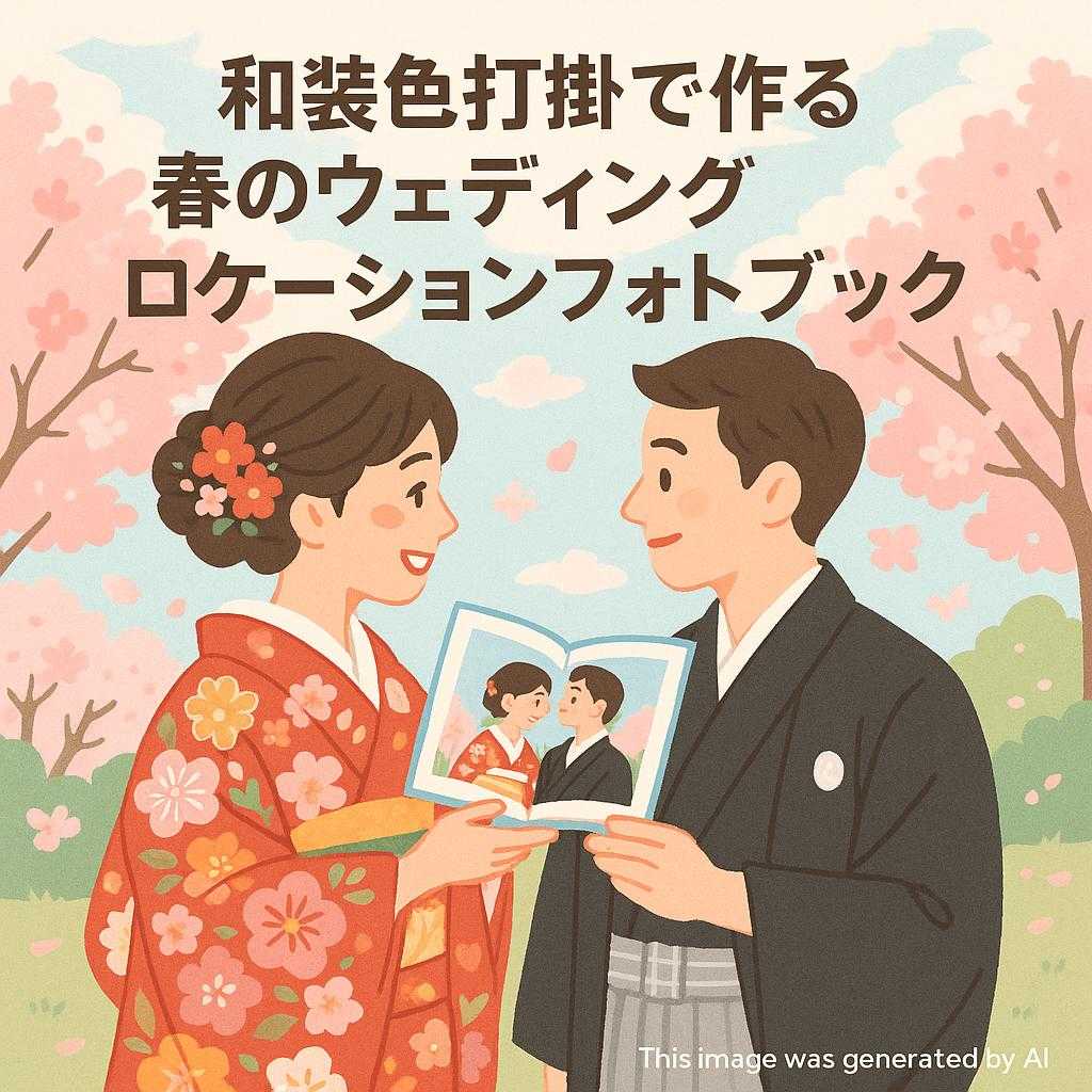 和装色打掛で作る春のウェディングロケーションフォトブック
