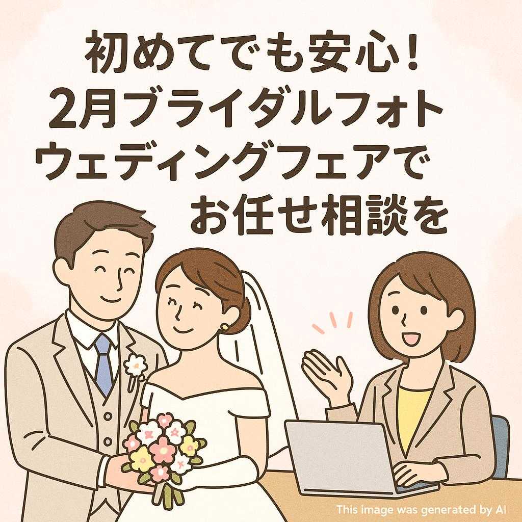 初めてでも安心！２月ブライダルフォトウェディングフェアでお任せ相談を