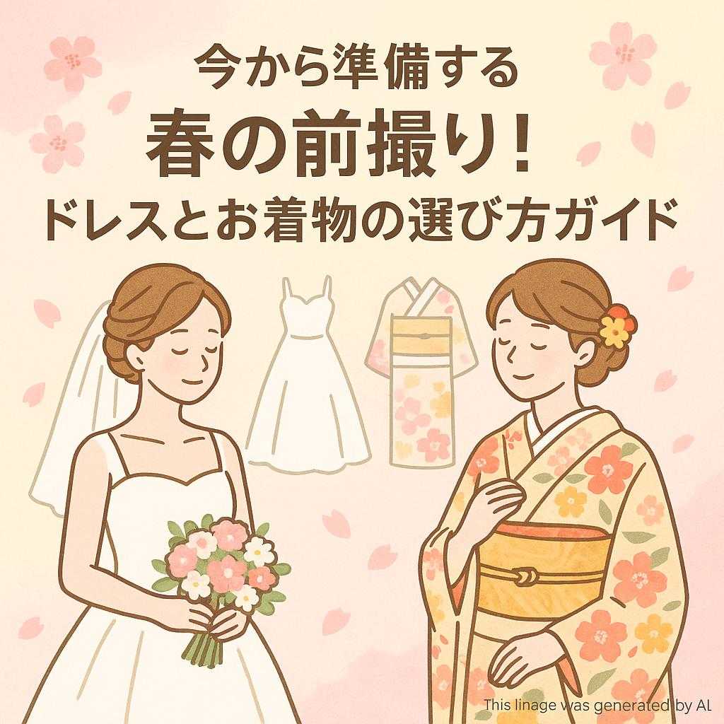 今から準備する春の前撮り！ドレスとお着物の選び方ガイド