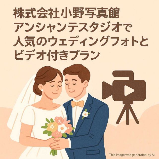 株式会社小野写真館アンシャンテスタジオで人気のウェディングフォトとビデオ付きプラン