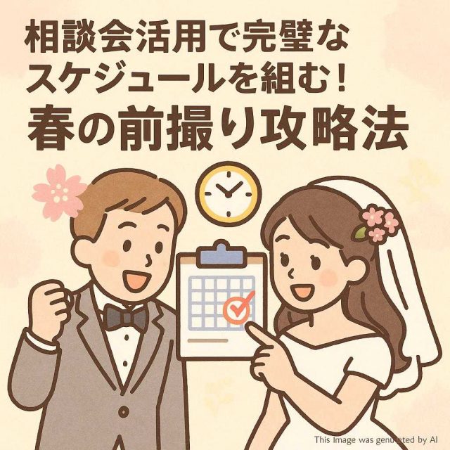 相談会活用で完璧なスケジュールを組む！春の前撮り攻略法