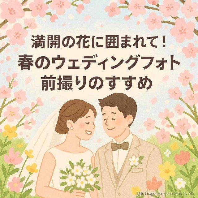 満開の花に囲まれて！春のウェディングフォト前撮りのすすめ