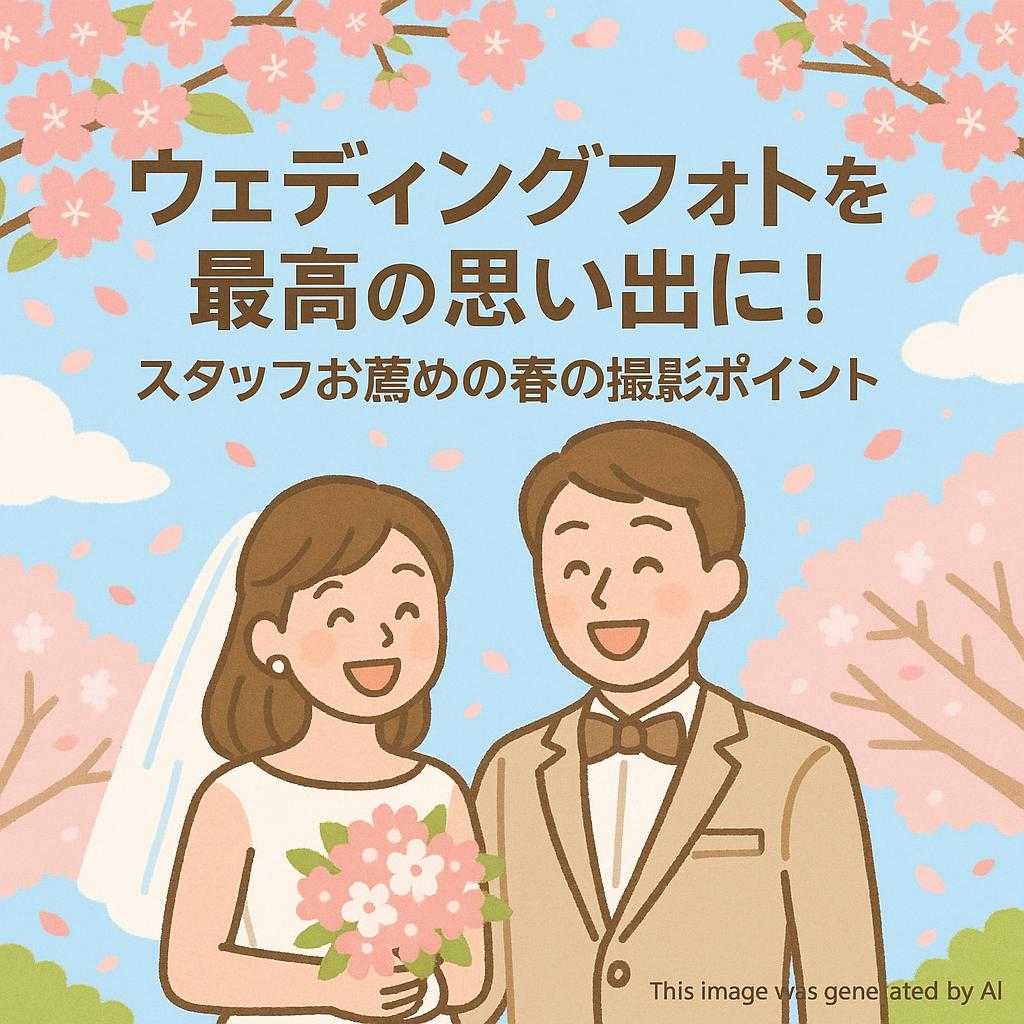 ウェディングフォトを最高の思い出に！スタッフお薦めの春の撮影ポイント