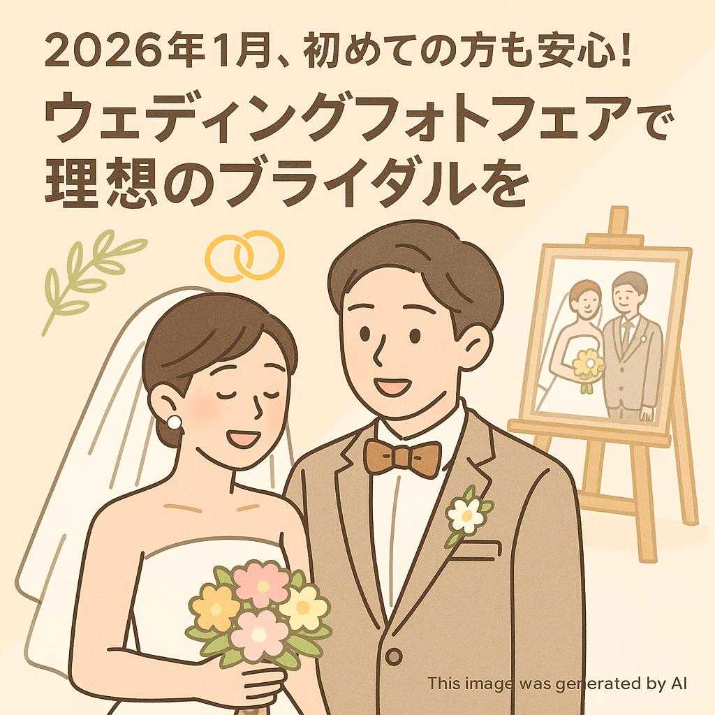 2026年1月、初めての方も安心！ウェディングフォトフェアで理想のブライダルを