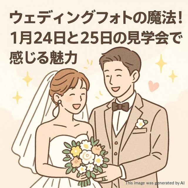 ウェディングフォトの魔法！1月24日と25日の見学会で感じる魅力