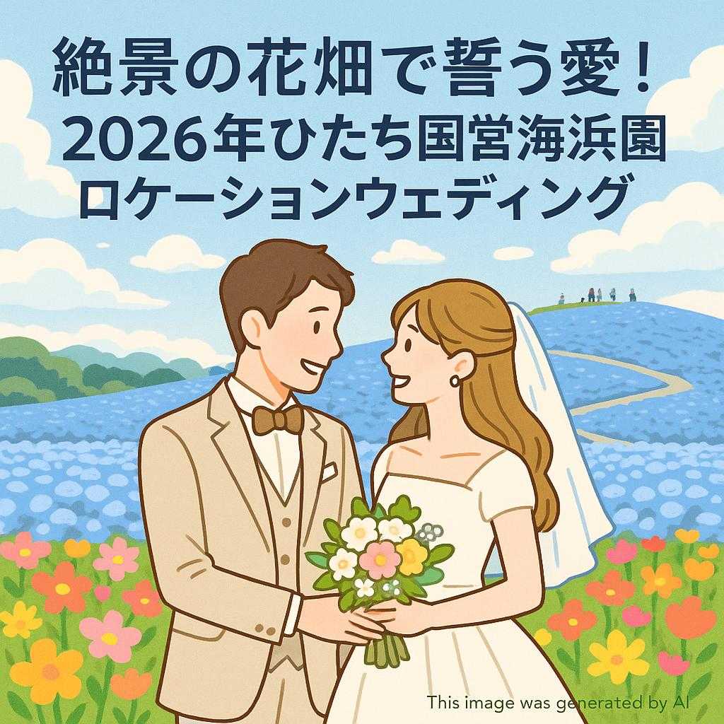 絶景の花畑で誓う愛！2026年ひたち国営海浜公園のロケーションウェディング