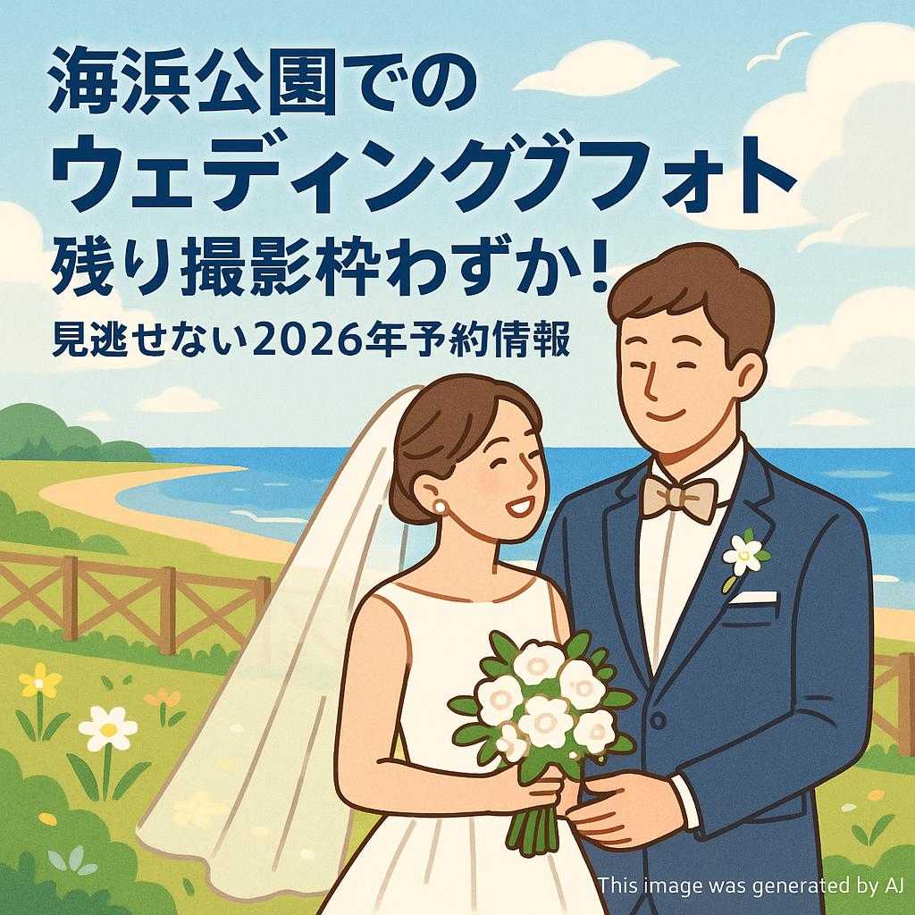 海浜公園でのウェディングフォト 残り撮影枠わずか！見逃せない2026年予約情報