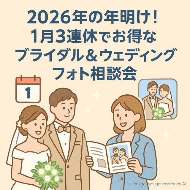 2026年の年明け！１月３連休でお得なブライダル＆ウェディングフォト相談会