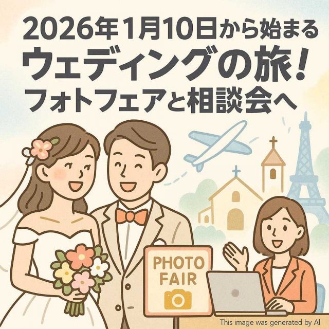 2026年1月10日から始まるウェディングの旅！フォトフェアと相談会へ