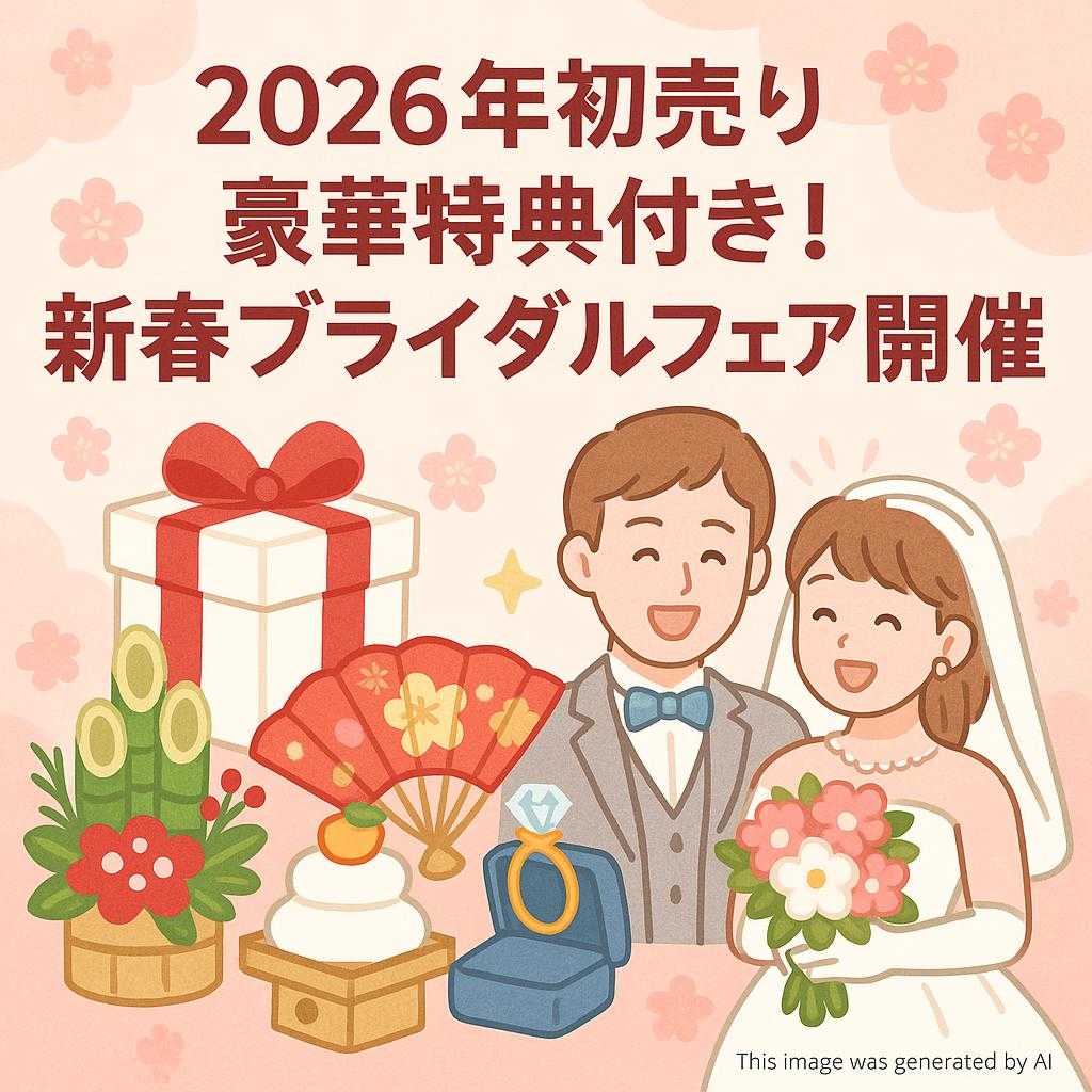 【2026年初売り】豪華特典付き!新春ブライダルフェア開催