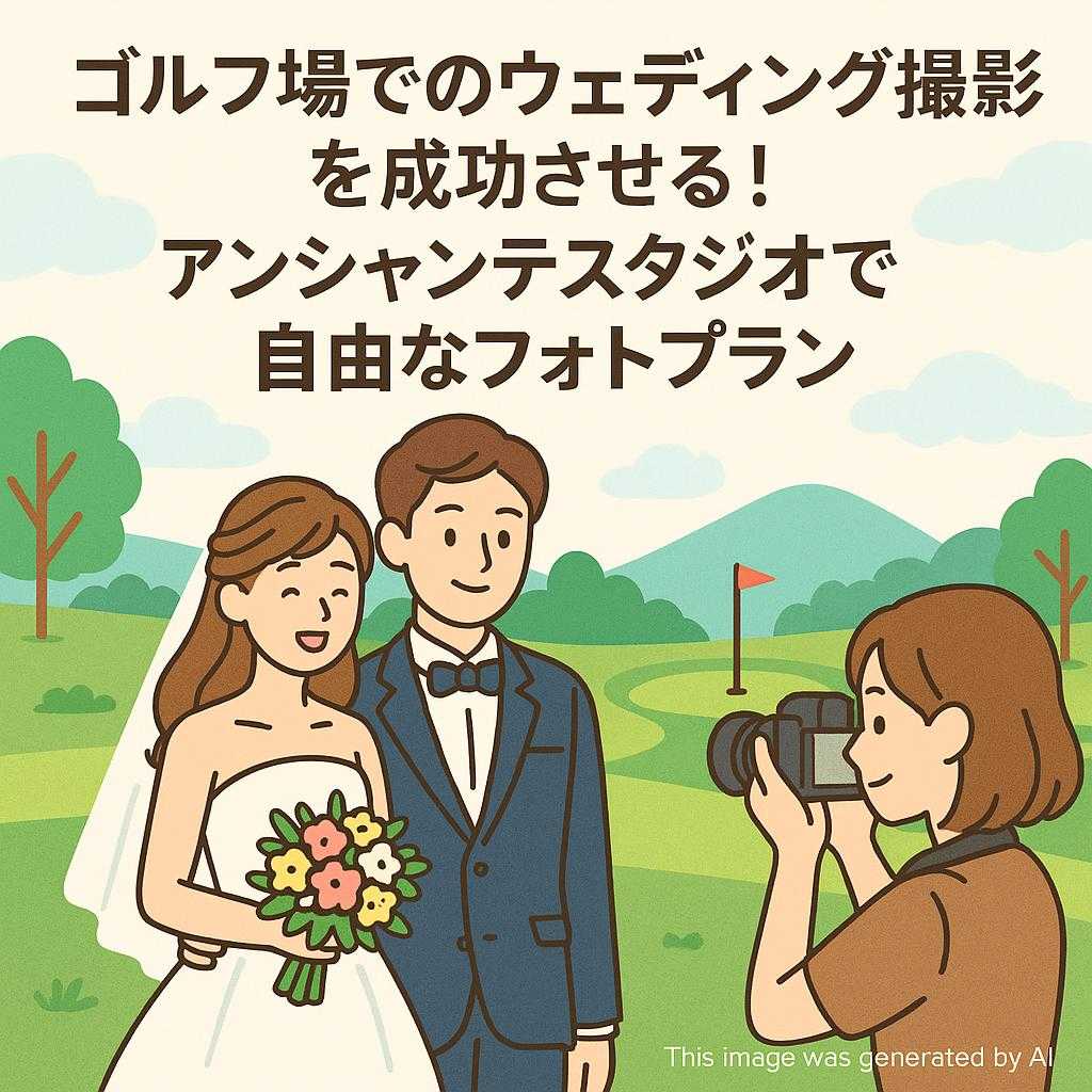 ゴルフ場でのウェディング撮影を成功させる!アンシャンテスタジオで自由なフォトプラン