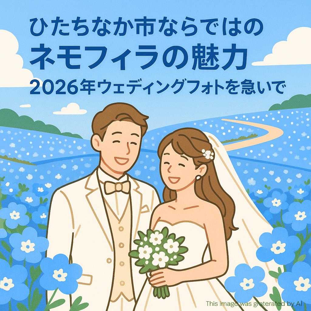 ひたちなか市ならではのネモフィラの魅力 2026年ウェディングフォトを急いで予約