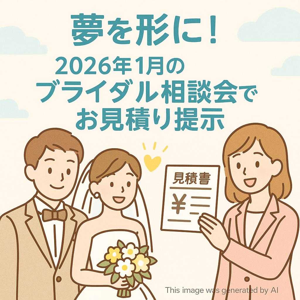 夢を形に!2026年1月のブライダル相談会でお見積り提示