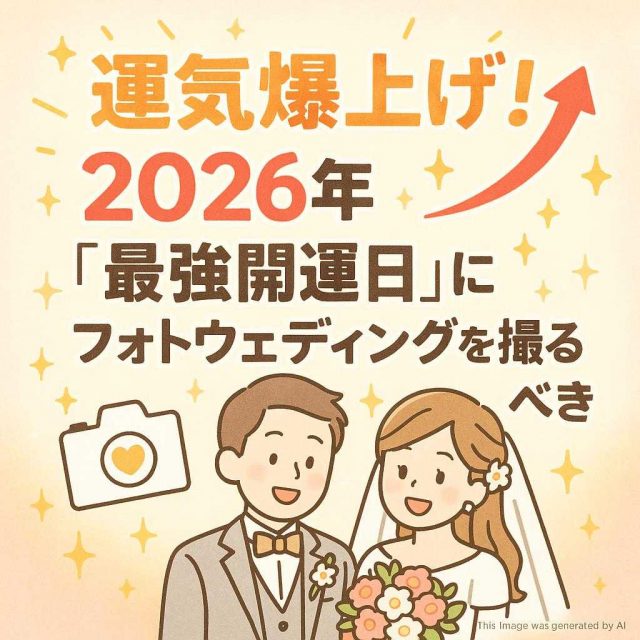 運気爆上げ！2026年「最強開運日」にフォトウェディングを撮るべき
