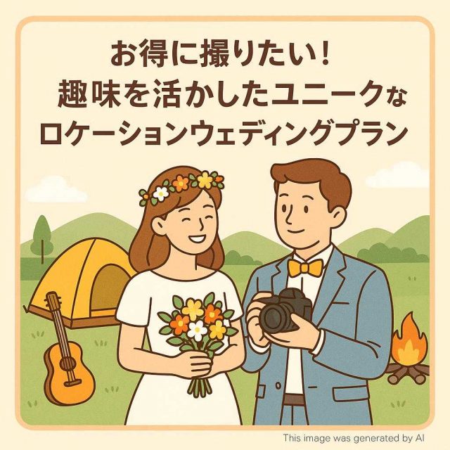 お得に撮りたい！趣味を活かしたユニークなロケーションウェディングプラン
