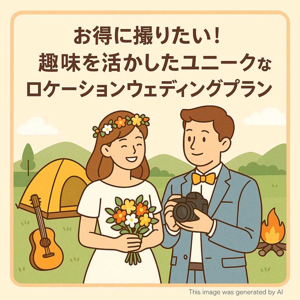 お得に撮りたい！趣味を活かしたユニークなロケーションウェディングプラン