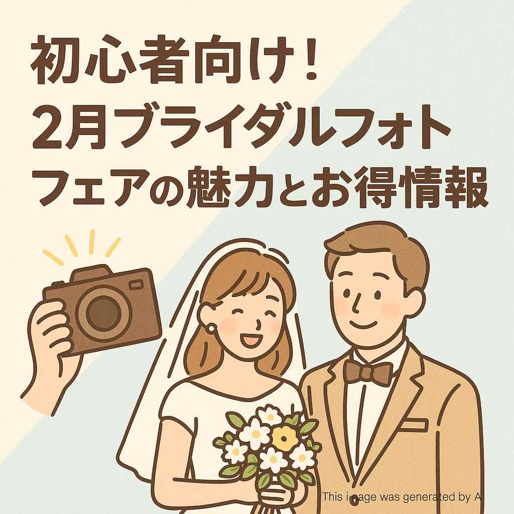 初心者向け！２月ブライダルフォトフェアの魅力とお得情報