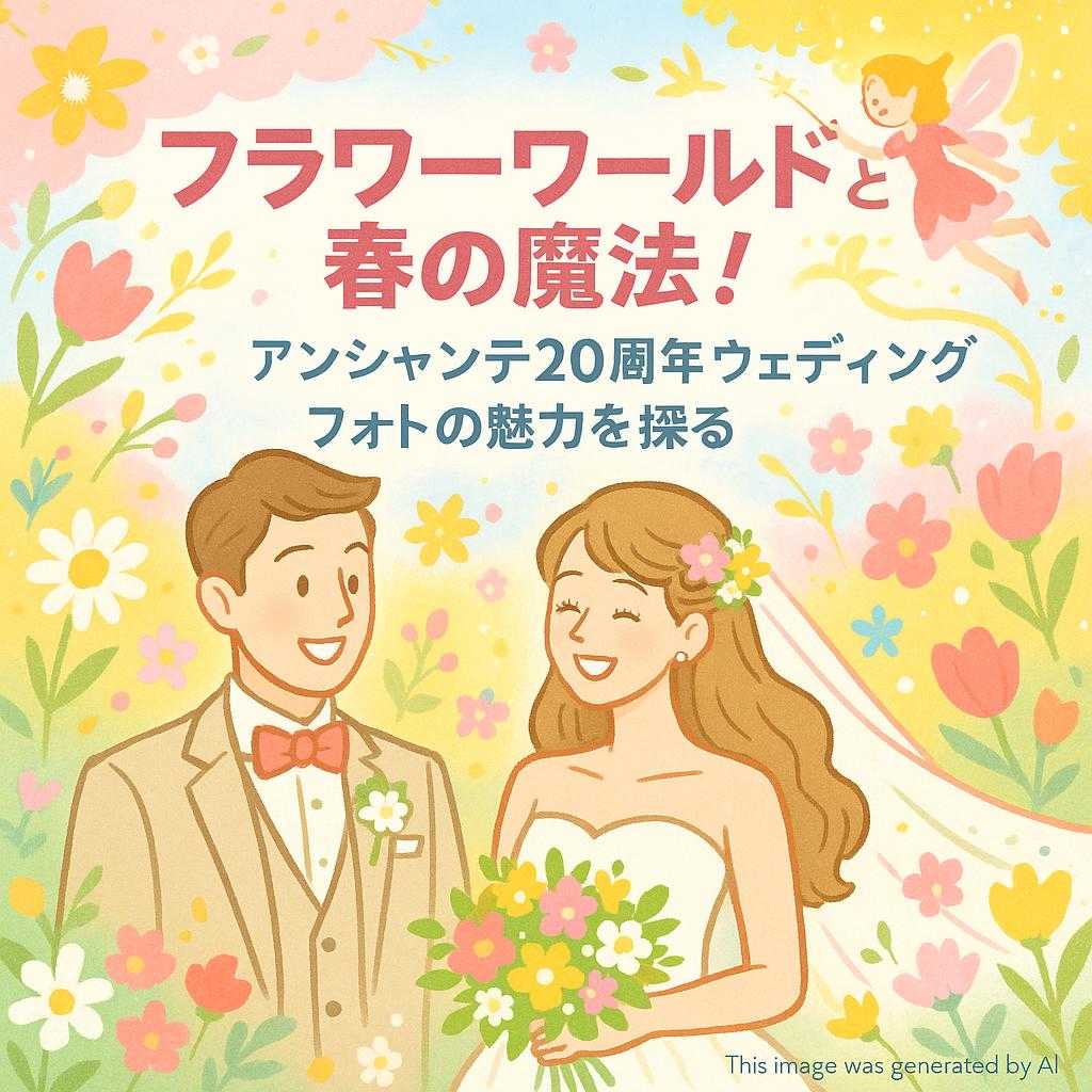 フラワーワールドと春の魔法!アンシャンテ20周年ウェディングフォトの魅力を探る