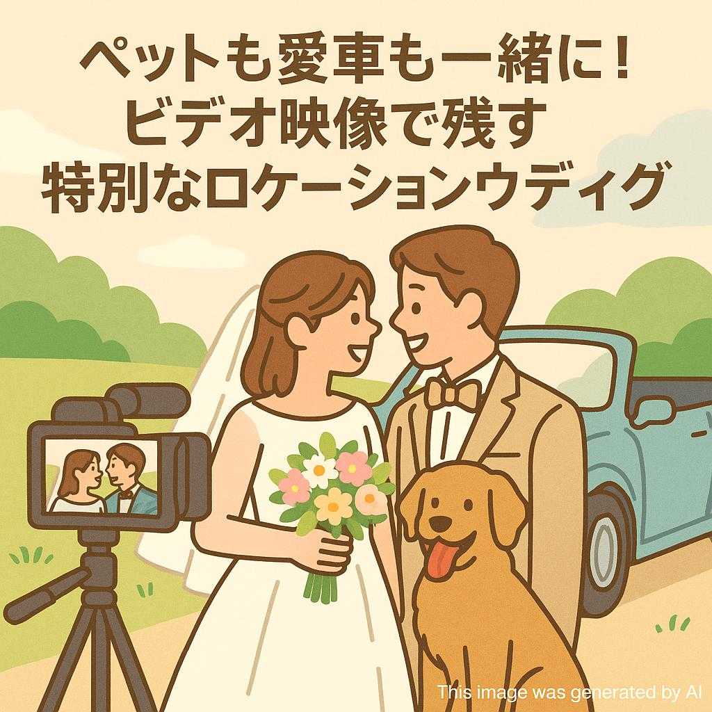 ペットも愛車も一緒に!ビデオ映像で残す特別なロケーションウェディング