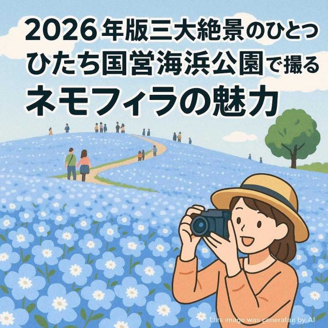 2026年版三大絶景のひとつ！ひたち国営海浜公園で撮るネモフィラの魅力