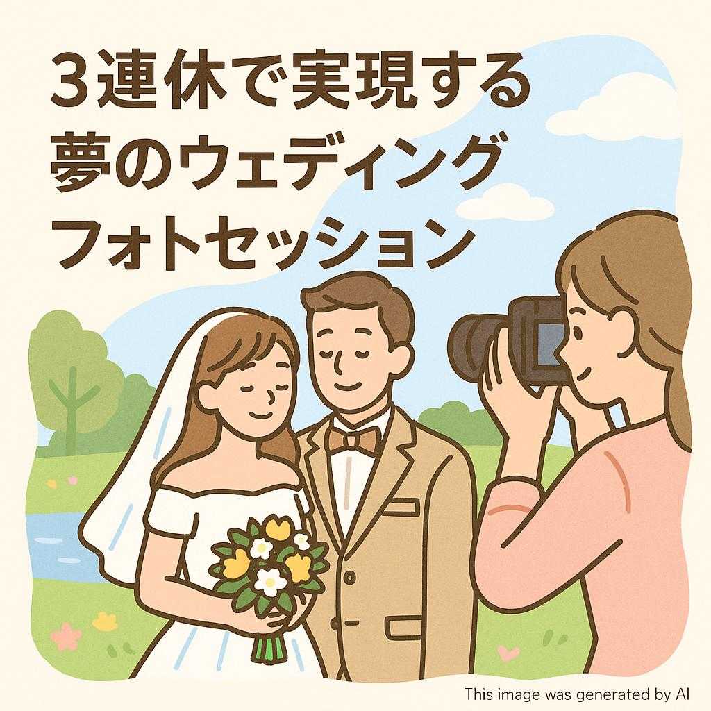 3連休で実現する夢のウェディングフォトセッション