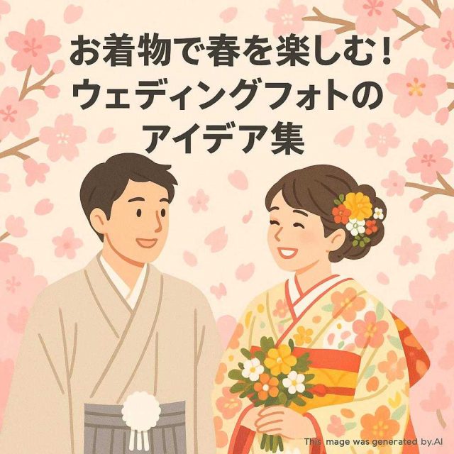 お着物で春を楽しむ！ウェディングフォトのアイデア集