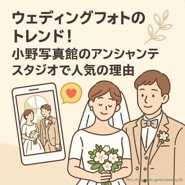 ウェディングフォトのトレンド！小野写真館のアンシャンテスタジオで人気の理由