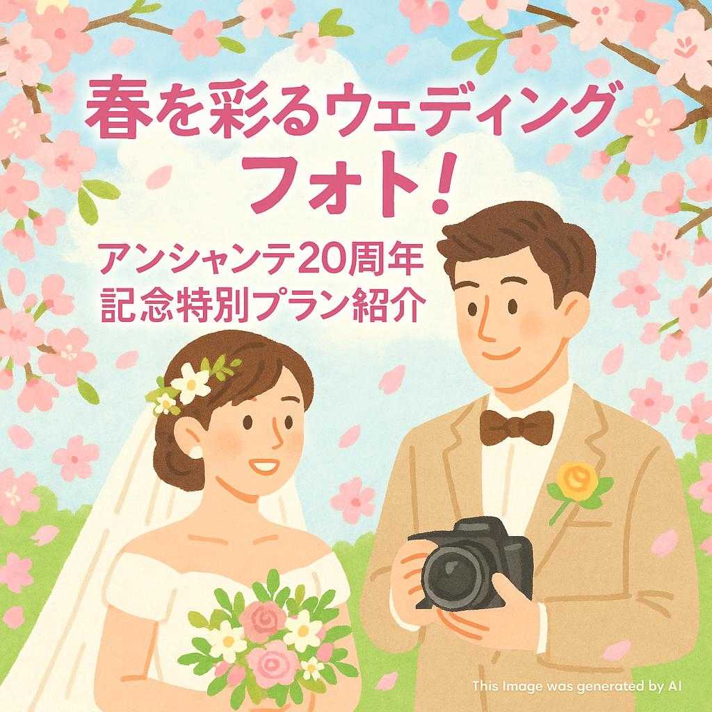 春を彩るウェディングフォト!アンシャンテ20周年記念特別プラン紹介