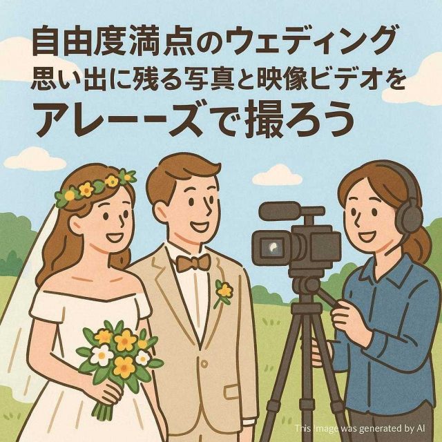 自由度満点のウェディング・思い出に残る写真と映像ビデオをアレーズで撮ろう