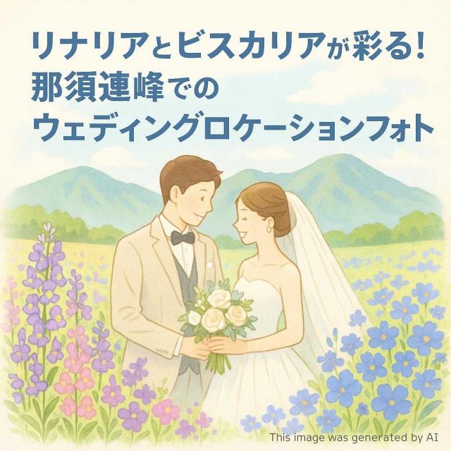 リナリアとビスカリアが彩る！那須連峰でのウェディングロケーションフォト