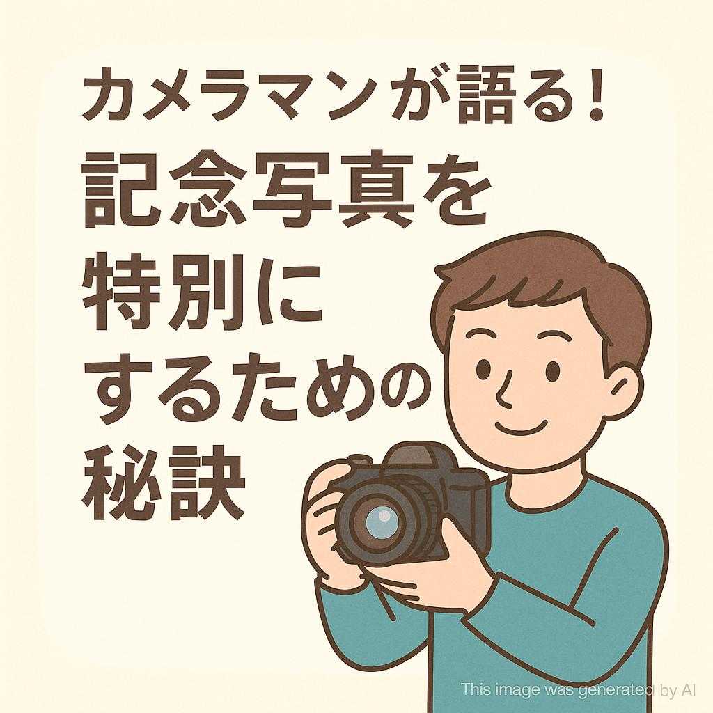 カメラマンが語る! 記念写真を特別にするための秘訣