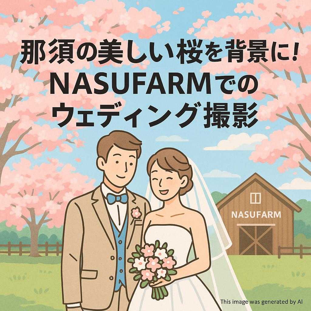 那須の美しい桜を背景に！NASUFARMでのウェディング撮影