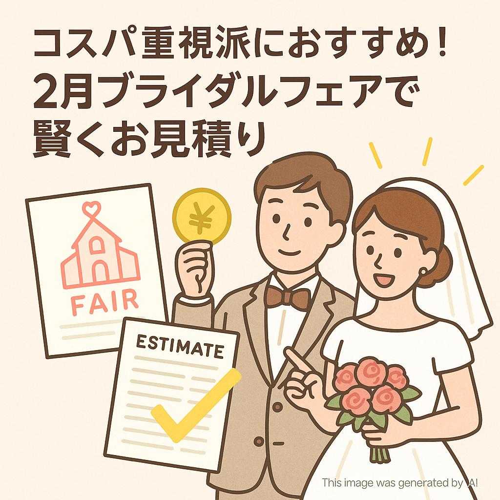 コスパ重視派におすすめ!2月ブライダルフェアで賢くお見積り