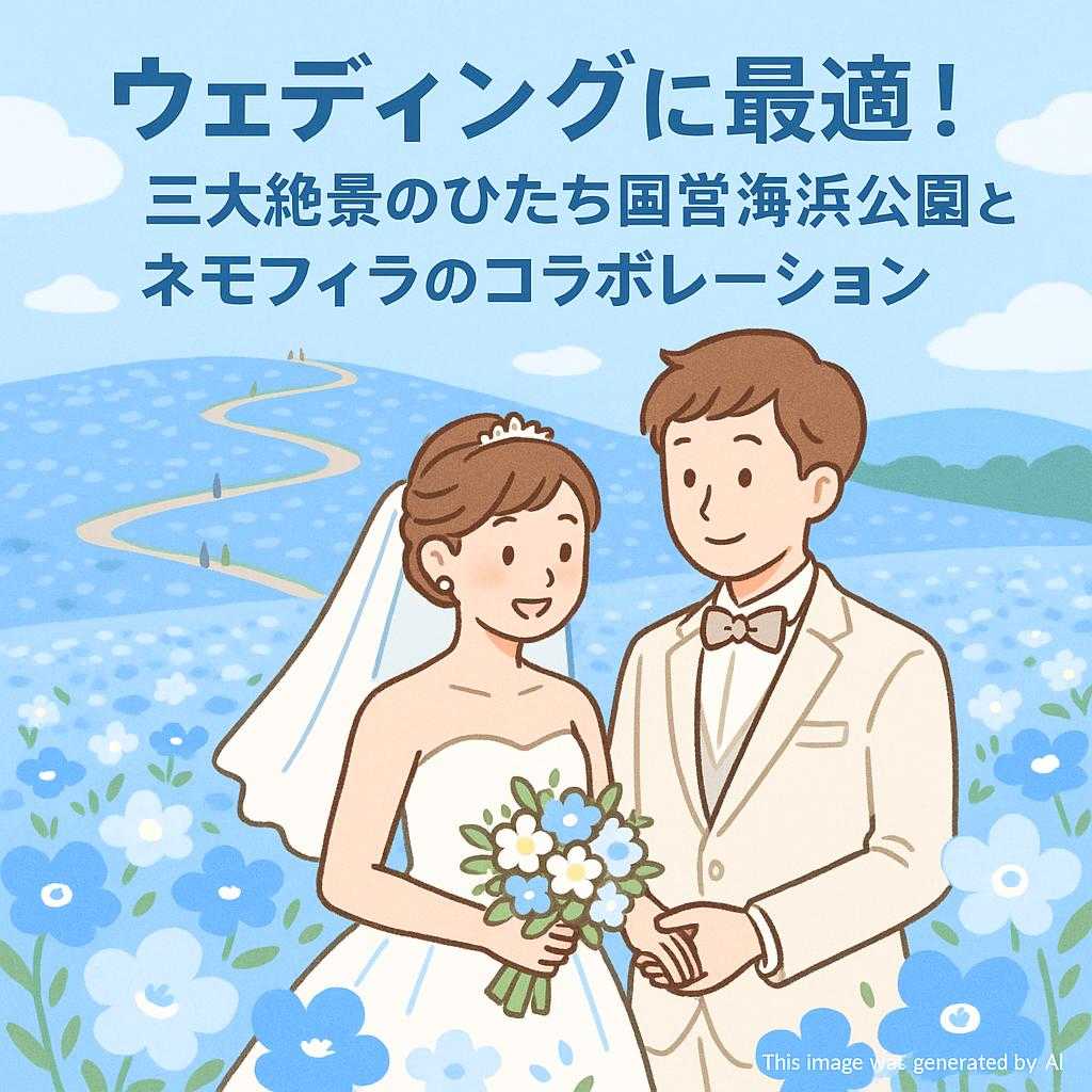 ウェディングに最適!三大絶景のひたち国営海浜公園とネモフィラのコラボレーション