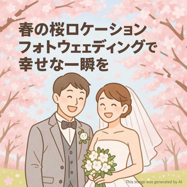 春の桜ロケーションフォトウェディングで幸せな一瞬を