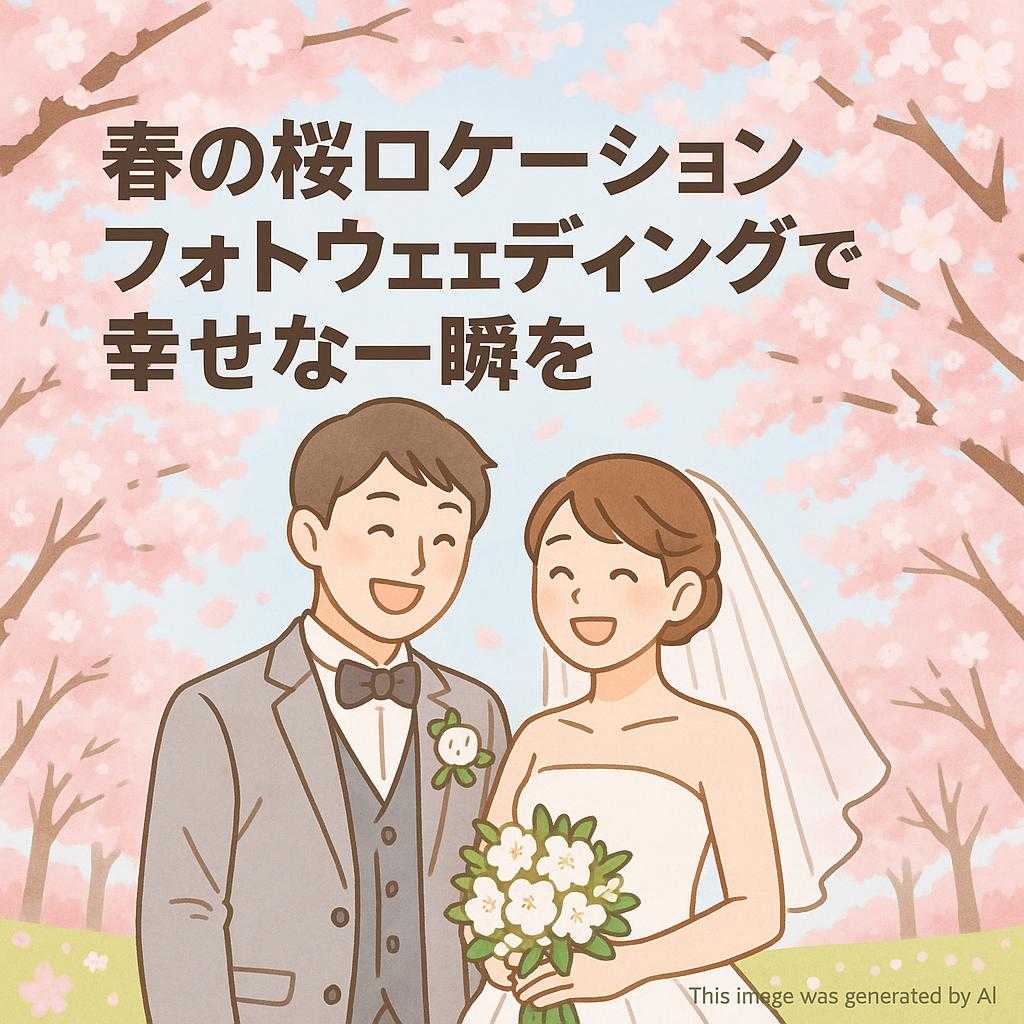春の桜ロケーションフォトウェディングで幸せな一瞬を