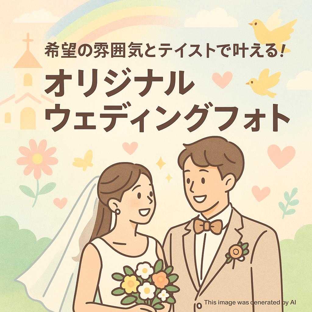 希望の雰囲気とテイストで叶える！オリジナルウェディングフォト
