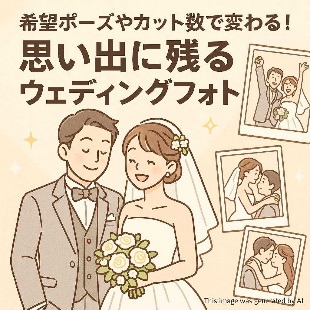 希望ポーズやカット数で変わる！思い出に残るウェディングフォト