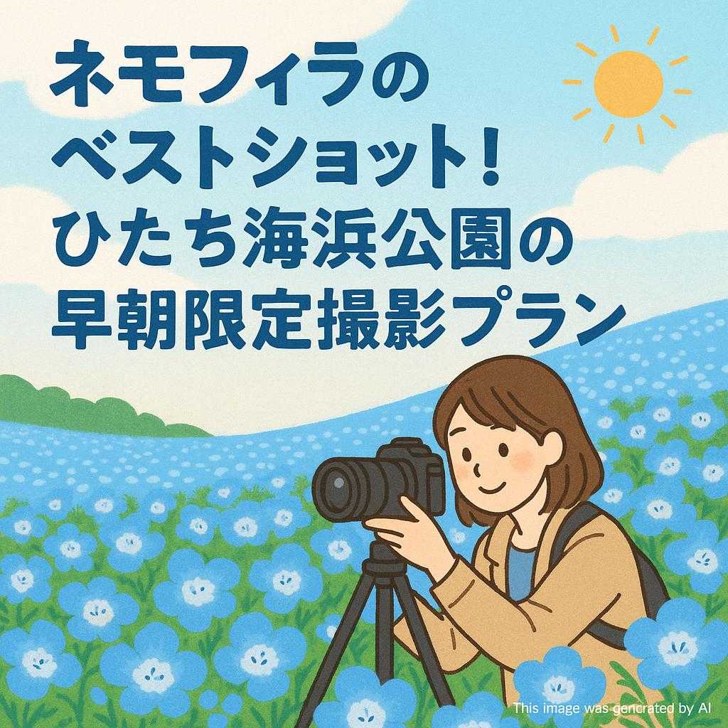 ネモフィラのベストショット!ひたち海浜公園の早朝限定撮影プラン