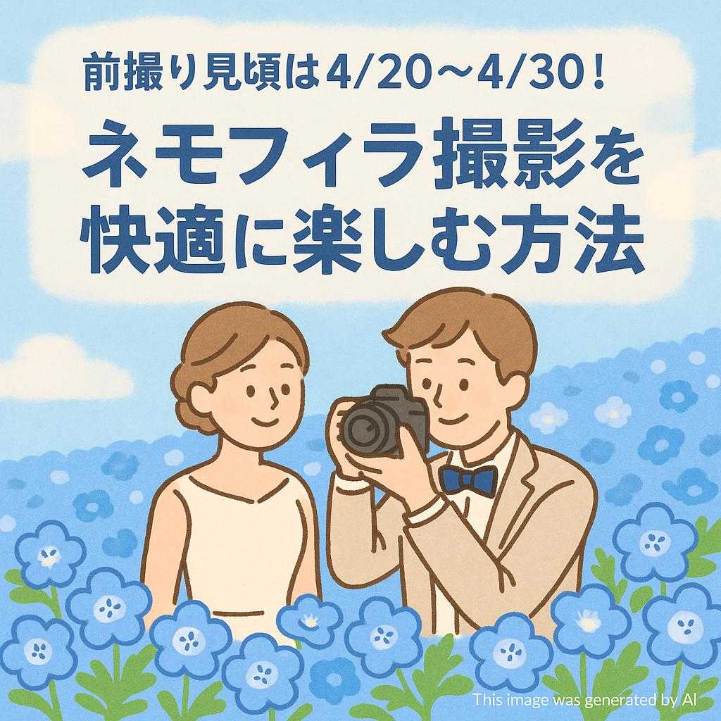 前撮り見頃は4/20～4/30！ネモフィラ撮影を快適に楽しむ方法