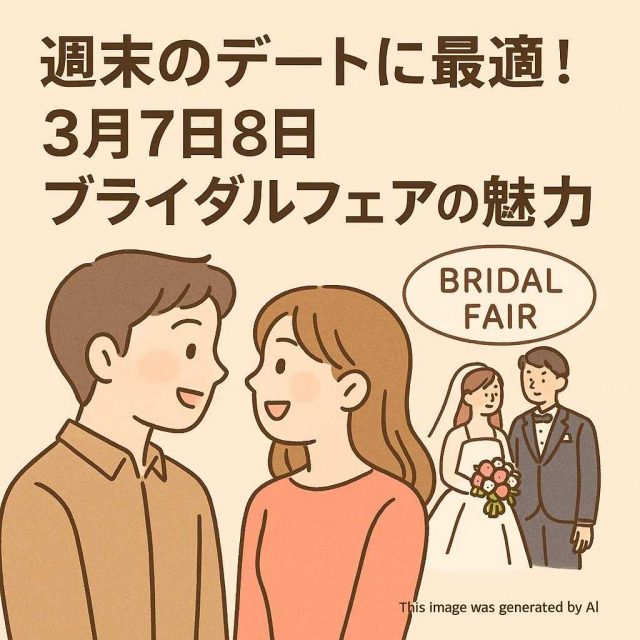 週末のデートに最適！3月7日8日ブライダルフェアの魅力