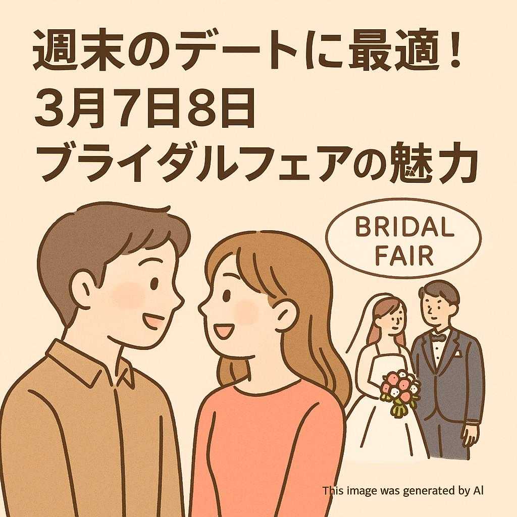 週末のデートに最適！3月7日8日ブライダルフェアの魅力