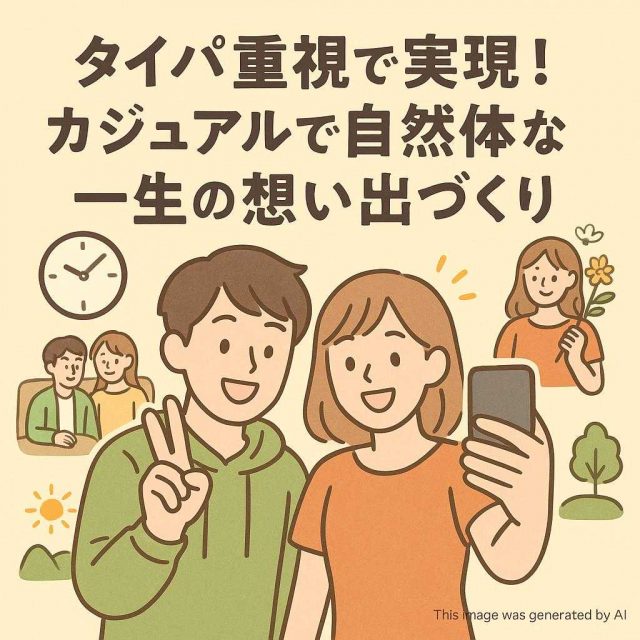 タイパ重視で実現！カジュアルで自然体な一生の想い出づくり