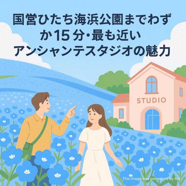 国営ひたち海浜公園までわずか15分・最も近いアンシャンテスタジオの魅力