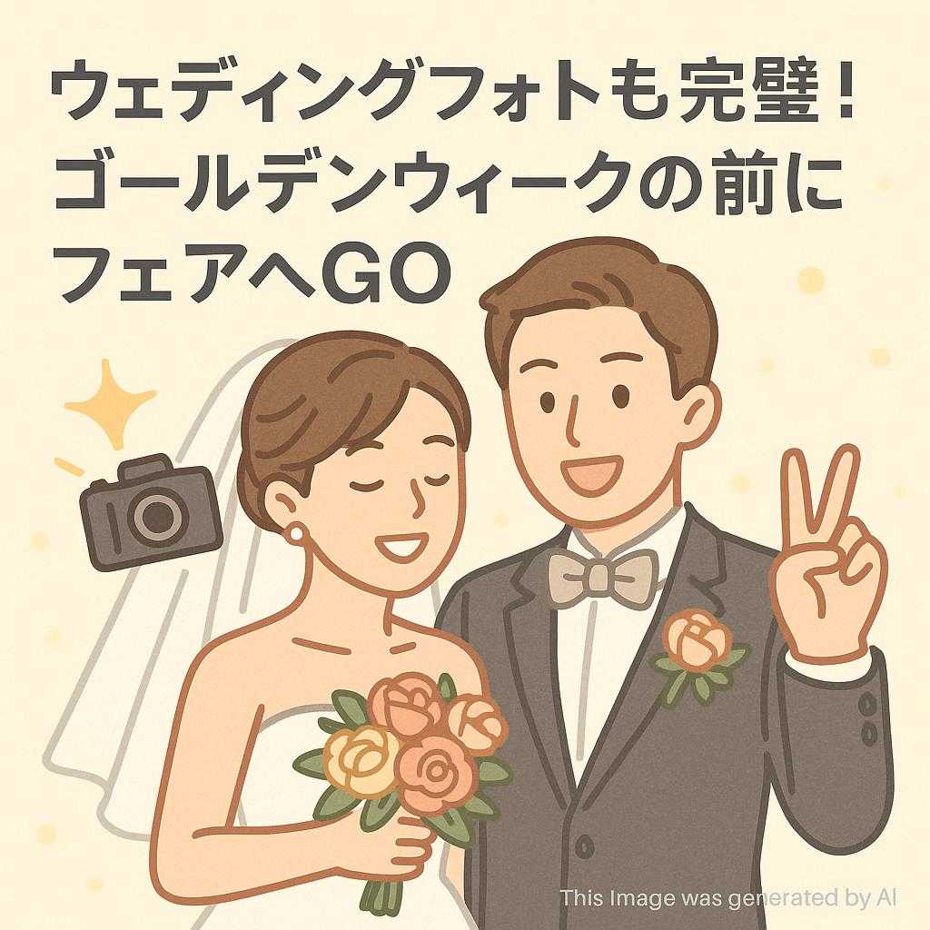 ウェディングフォトも完璧！ゴールデンウィークの前にフェアへＧＯ